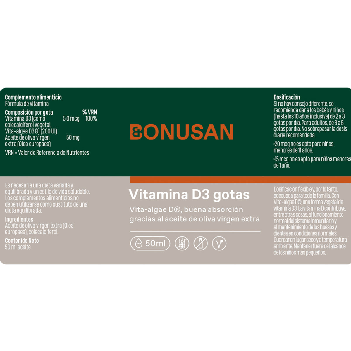 Vitamin D3-droppar Bonusan 50 ml
