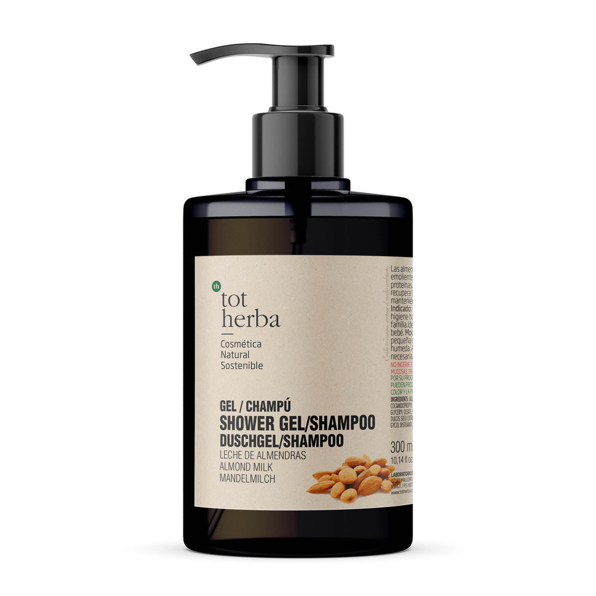 Almond Milk Shampoo Gel, Tot Herba, 300 ml