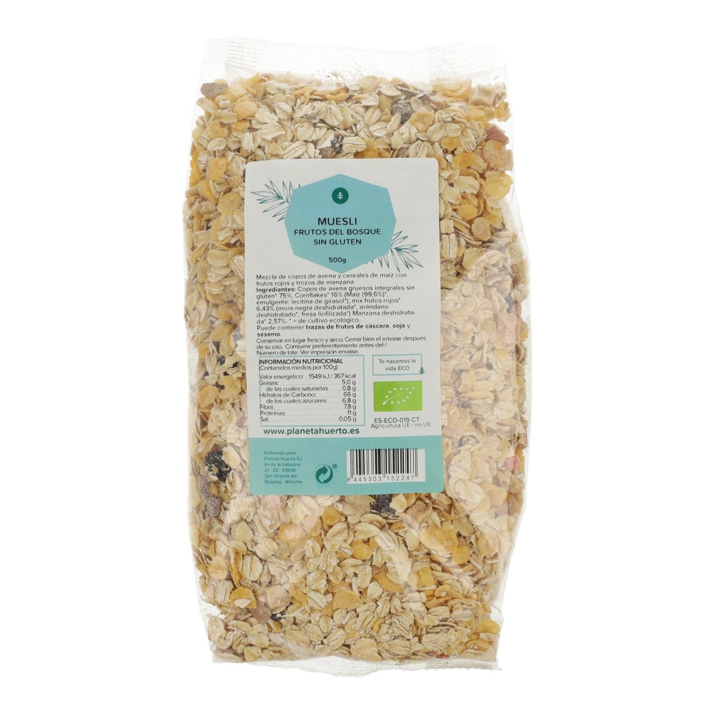 Glutenfreies Müsli Waldfrüchte ECO Planeta Huerto 500 g