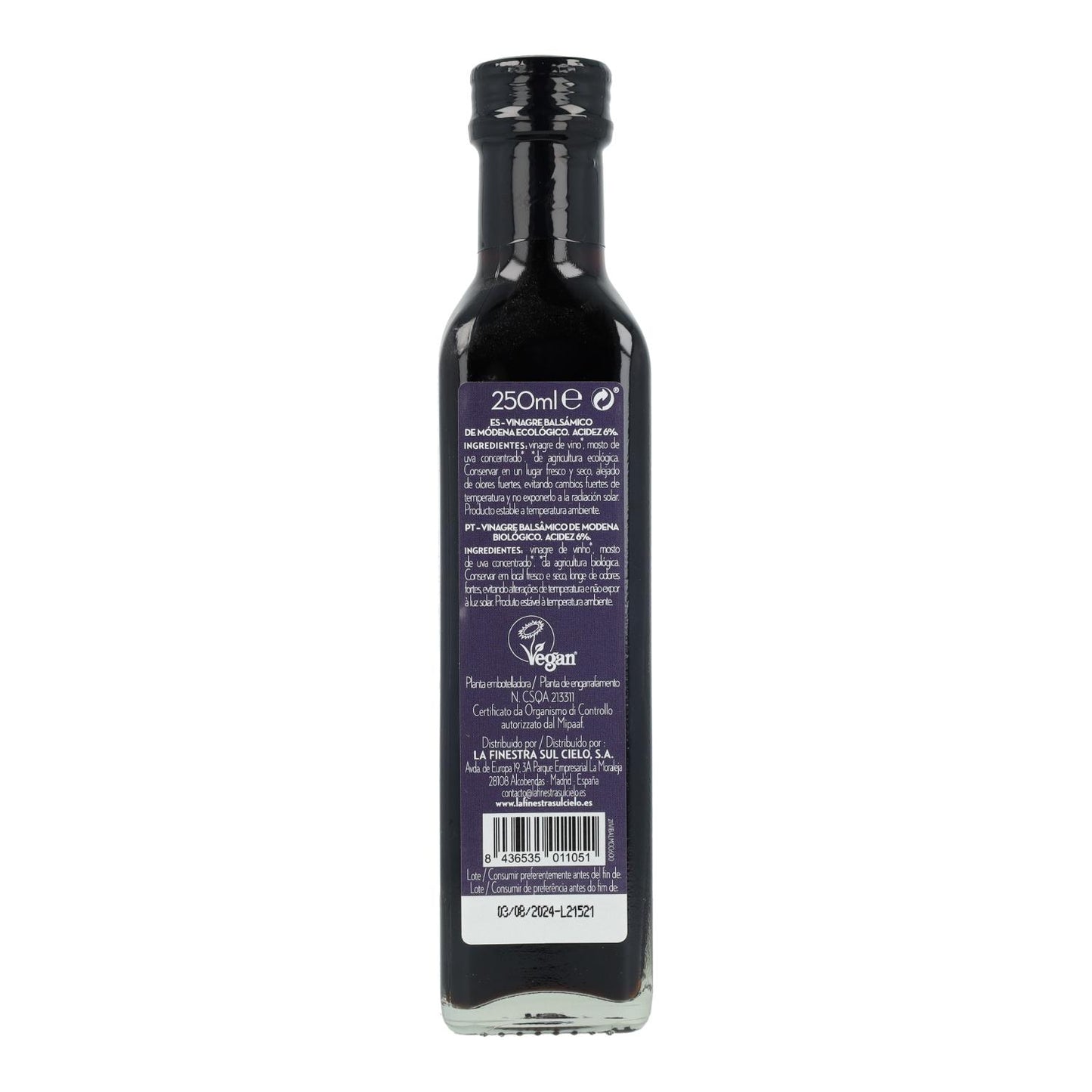La Finestra Sul Cielo Balsamic Vinegar of Modena 250 ml