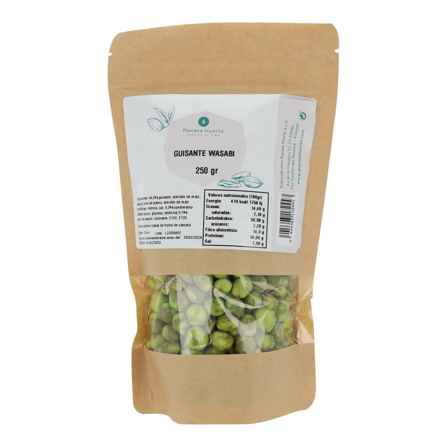 Erbsen-Wasabi Planeta Huerto 250gr