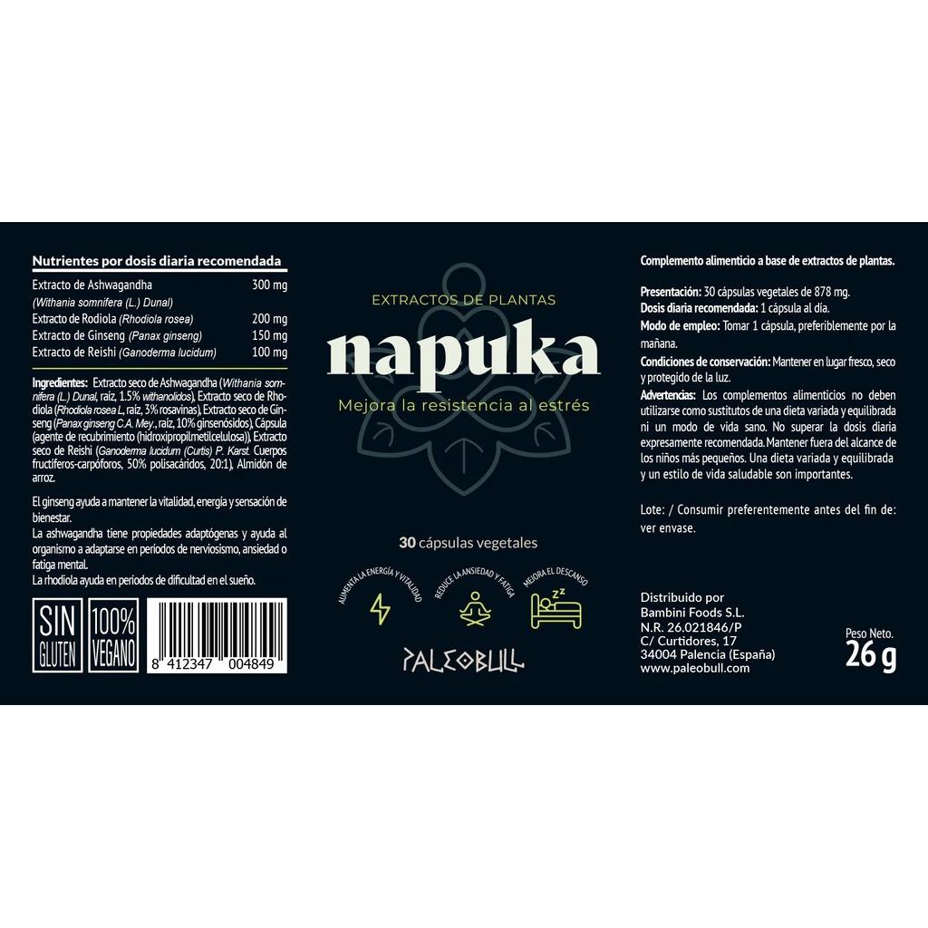 Napuka Adaptogens Mix Paleobull 30 capsules Napuka 30 capsules