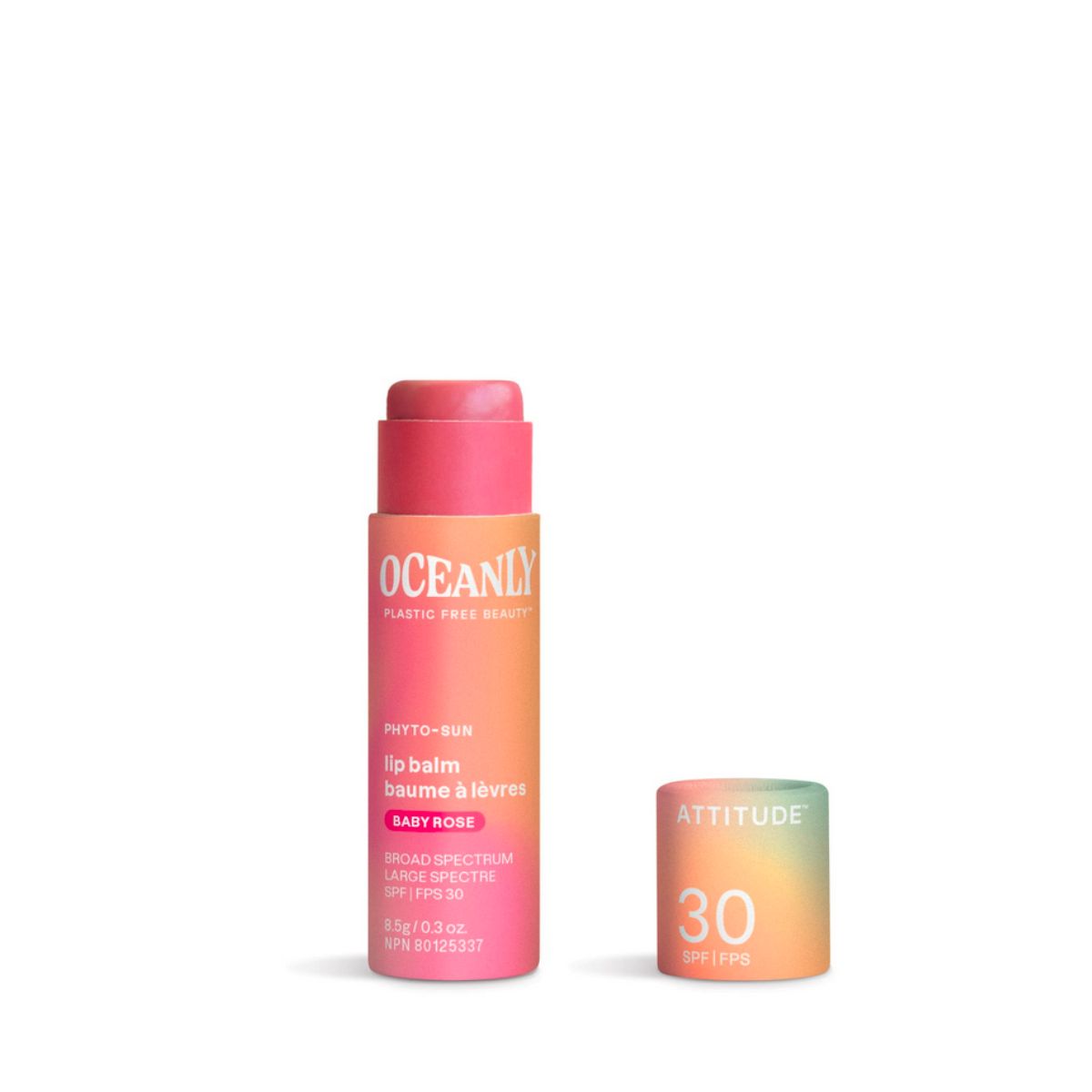 Oceanly – PHYTO-SUN Lippenbalsam mit Farbe LSF 30 – Baby Rose, Attitude, 8,5 g