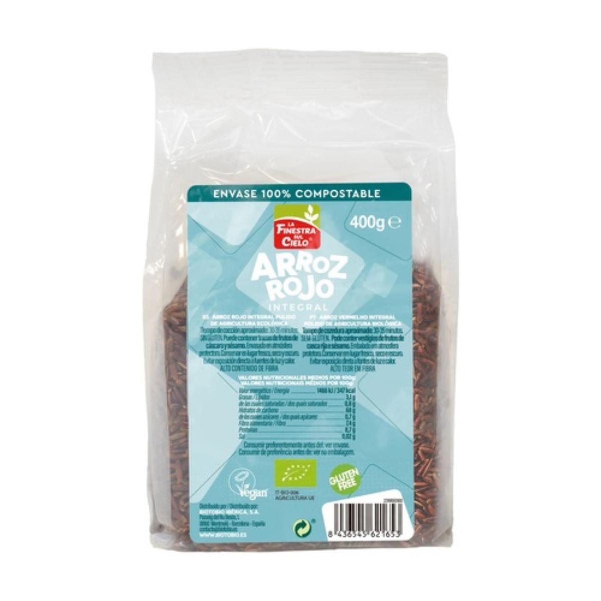 Organic Polished Red Jungle Rice La Finestra Sul Cielo 400 g