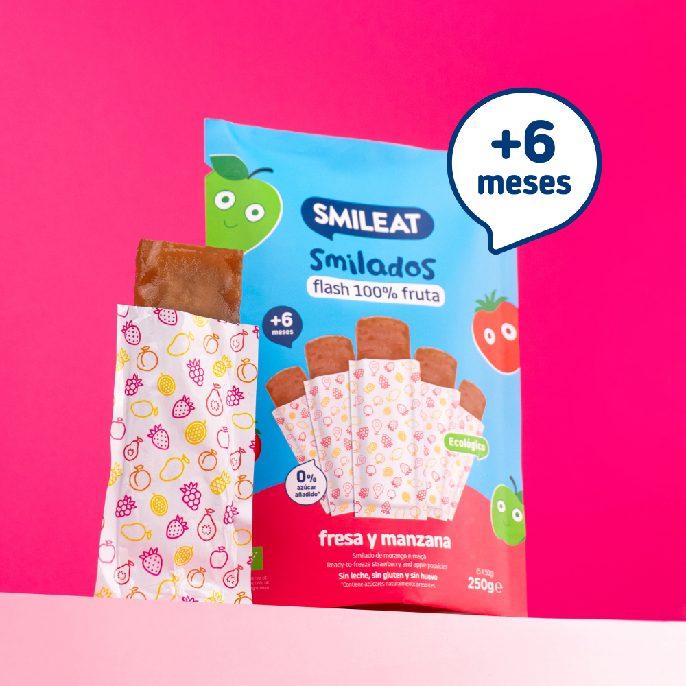 Smilado Erdbeer-Apfel BIO, Kindereis 100 % Frucht SMILEAT 250 g