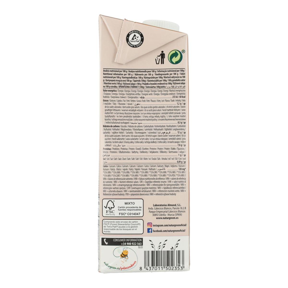 Pakket van 2 stuks NaturGreen chocolademelk met haver 1 L