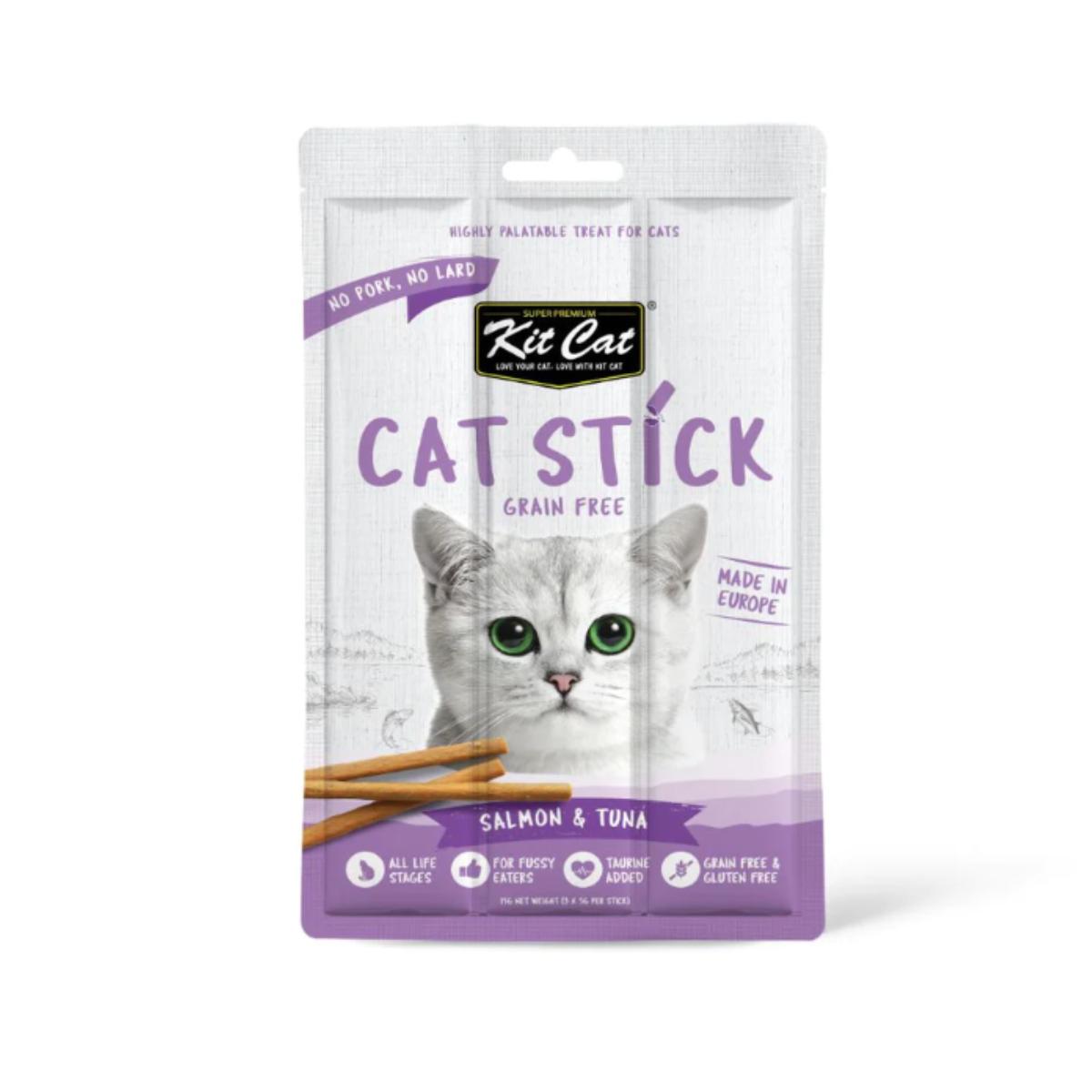 Kit Cat Cat Stick - Lax & Tonfisk 15 g Halvfuktigt snacks för katter