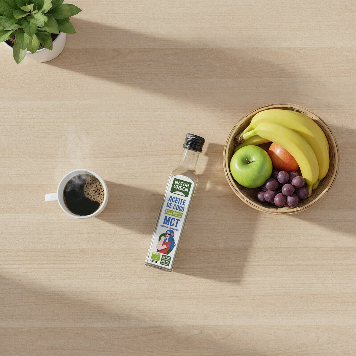 Huile de coco MCT Bio NaturGreen 250 ml