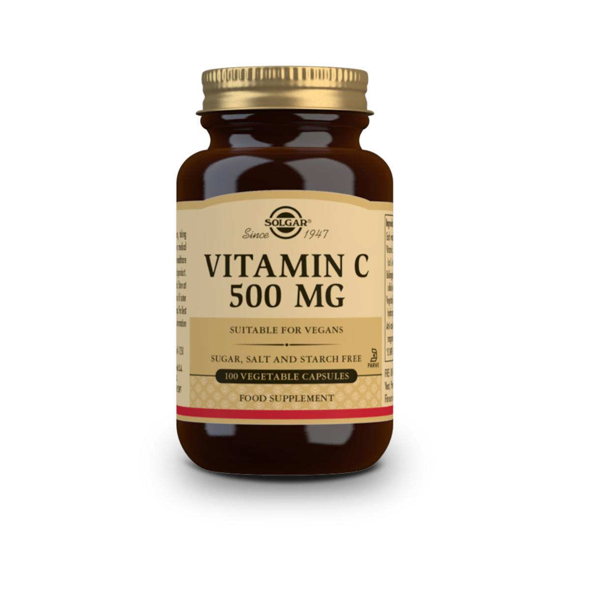 Witamina C, 100 kapsułek roślinnych po 500 mg