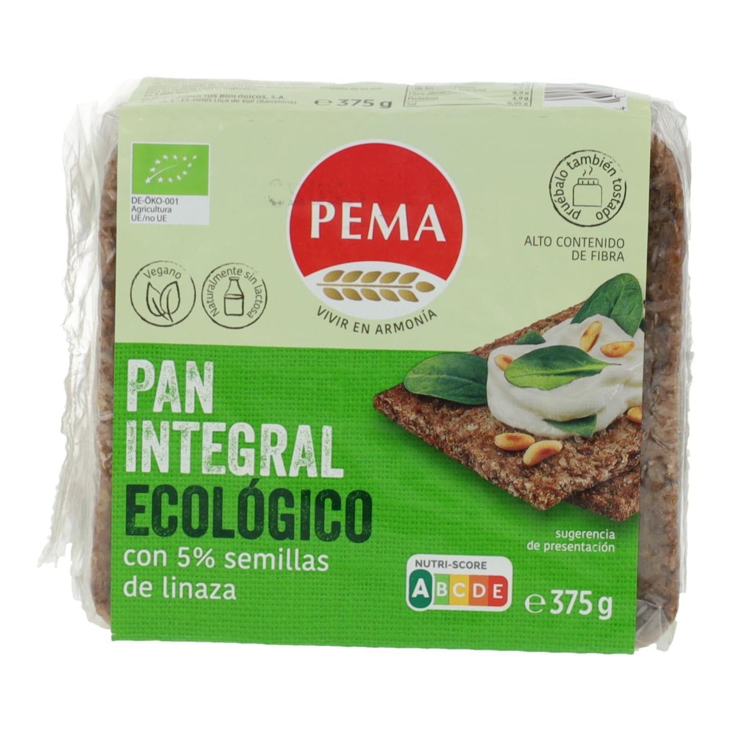 Roggebrood met 5% lijnzaad Pema 375 g
