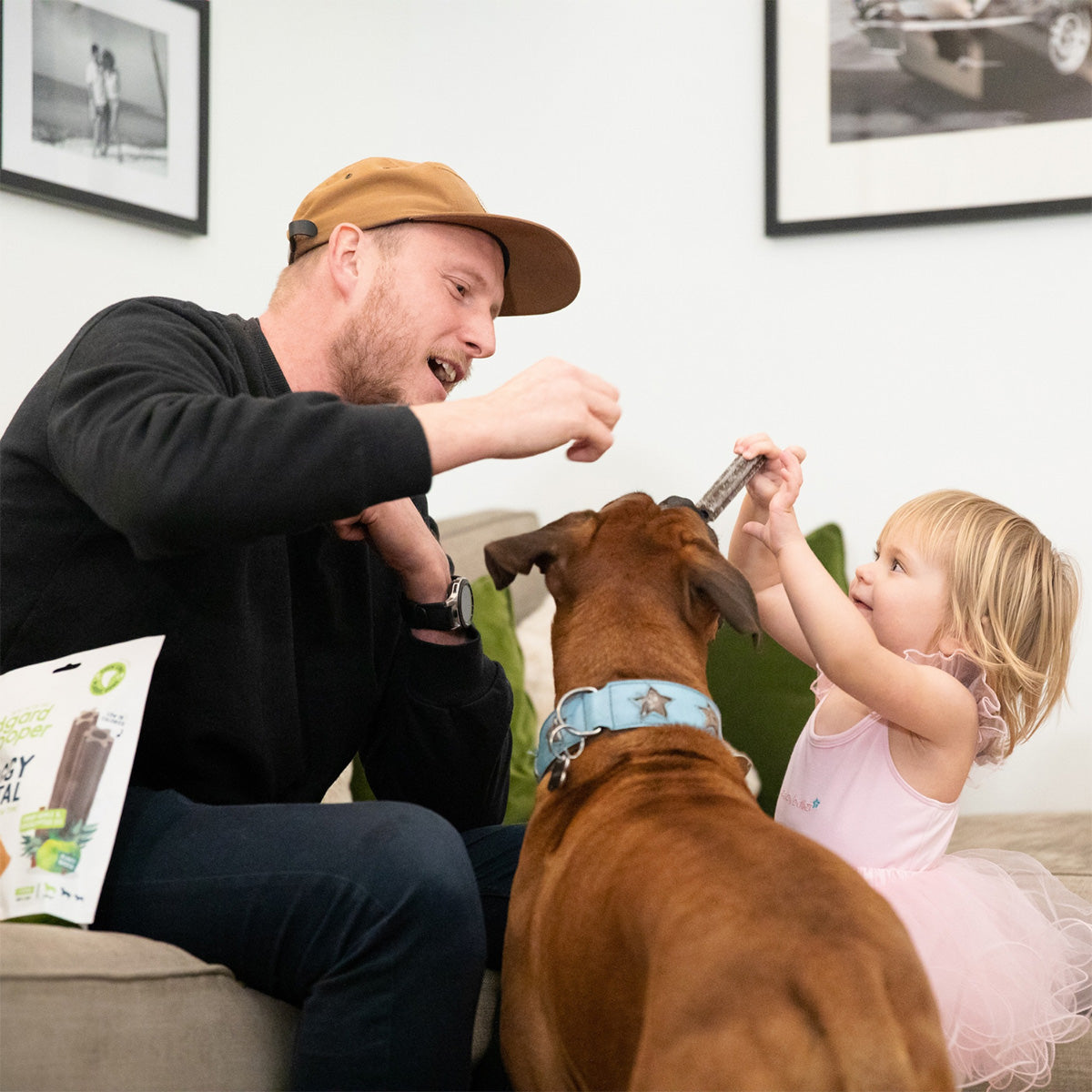 Doggy Dental dla dużych psów o smaku miętowym i truskawkowym Edgard Cooper 7 sztuk