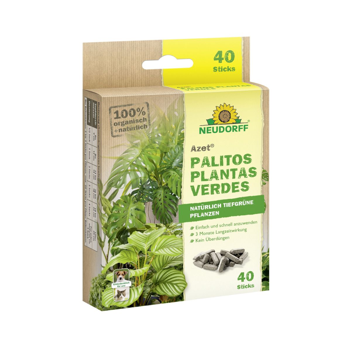 Azet gödningspinnar för gröna växter Neudorff 40 st