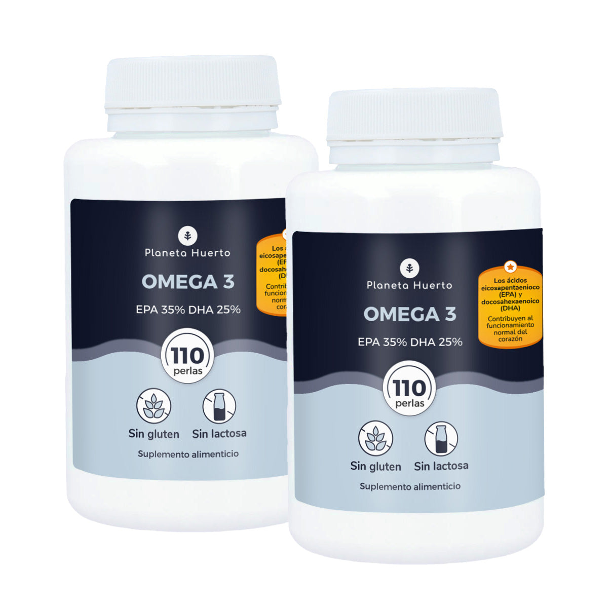 Confezione 2x Omega 3 EPA 35% DHA 25% Planeta Huerto 110 Perle