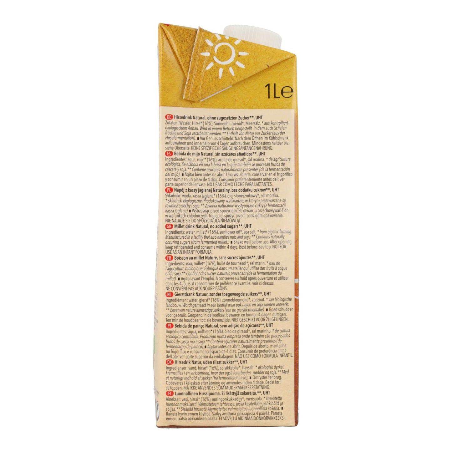 Lot de 6 boissons au millet bio Natumi 1 L