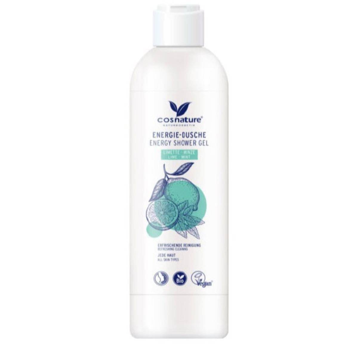Gel douche énergie menthe & citron vert BIO Cosnature 250 ml