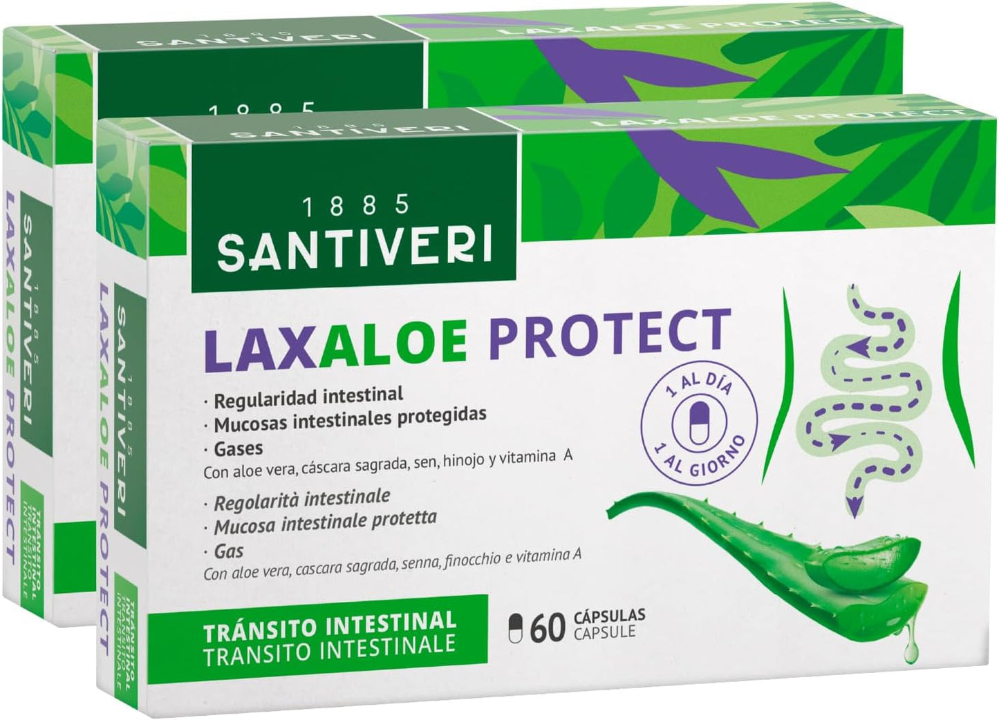 Confezione da 2 Laxaloe Protect capsule Santiveri 60 capsule