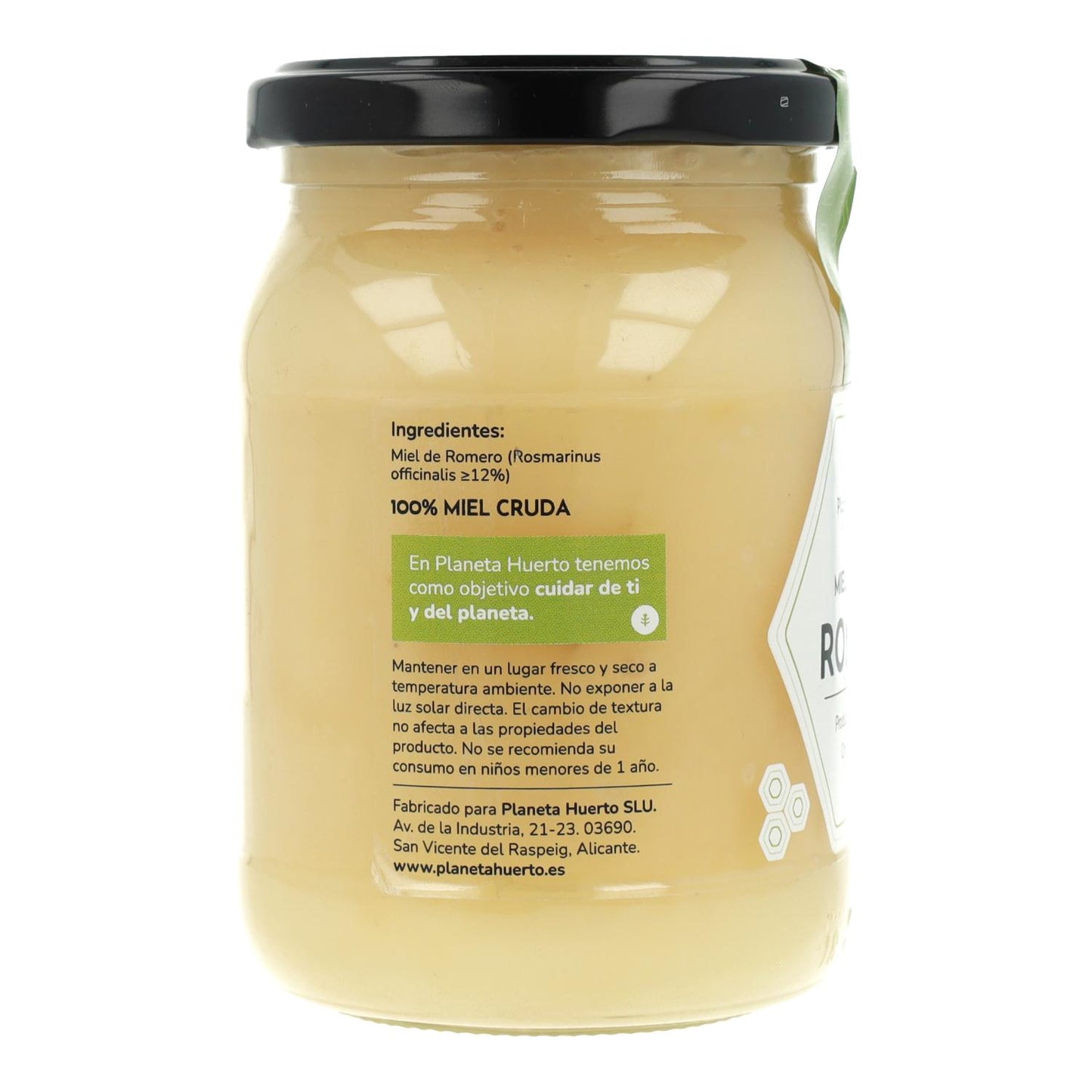 Rosmarin rå honung Planeta Huerto 500 g