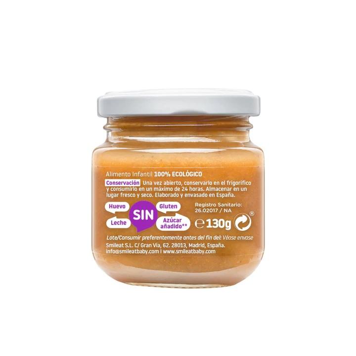 Bio-Glas mit Birne, Pflaume und Banane +6 Monate Smileat 130 g