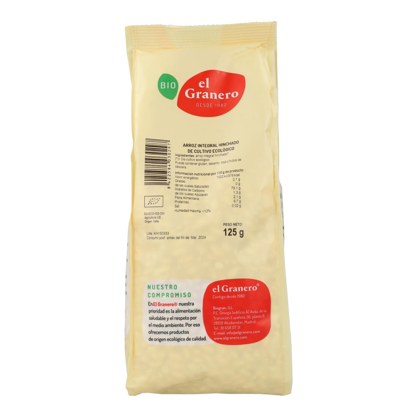 Bio-Puffreis El Granero, 125 g