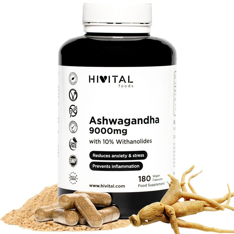 Ashwangandha 9000 mg Hivital 180 veganska kapslar