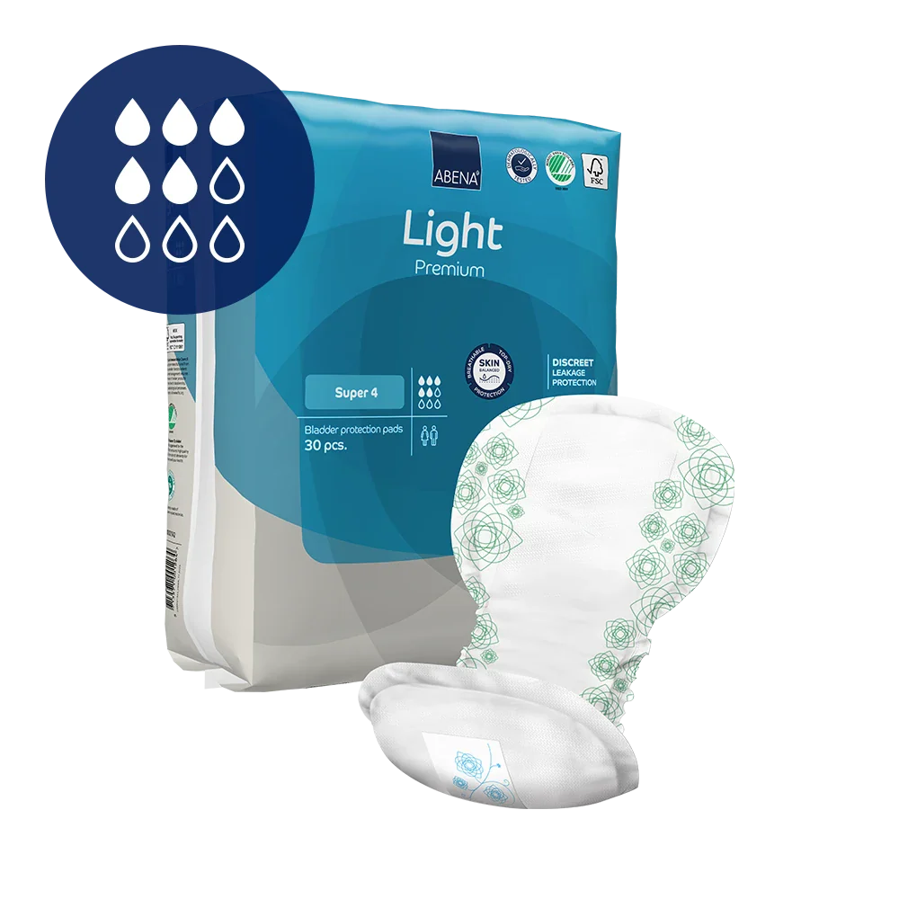 Podpaski dla osób z nietrzymaniem moczu Light, Super ABENA 30 szt.