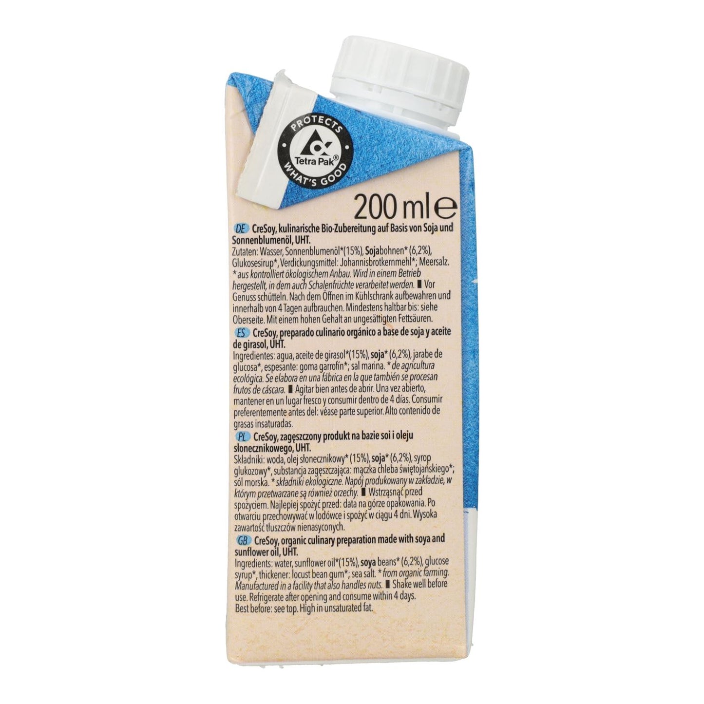 Natumi biologische vloeibare sojacrème om mee te koken, 200 ml