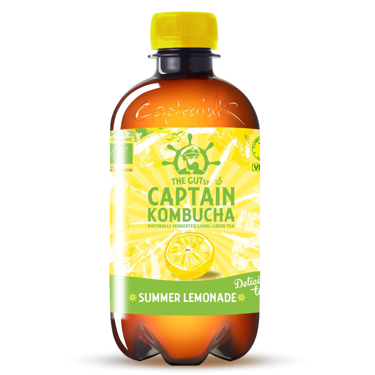 Captain Kombucha Organic Lemonade Kombucha 400 ml.