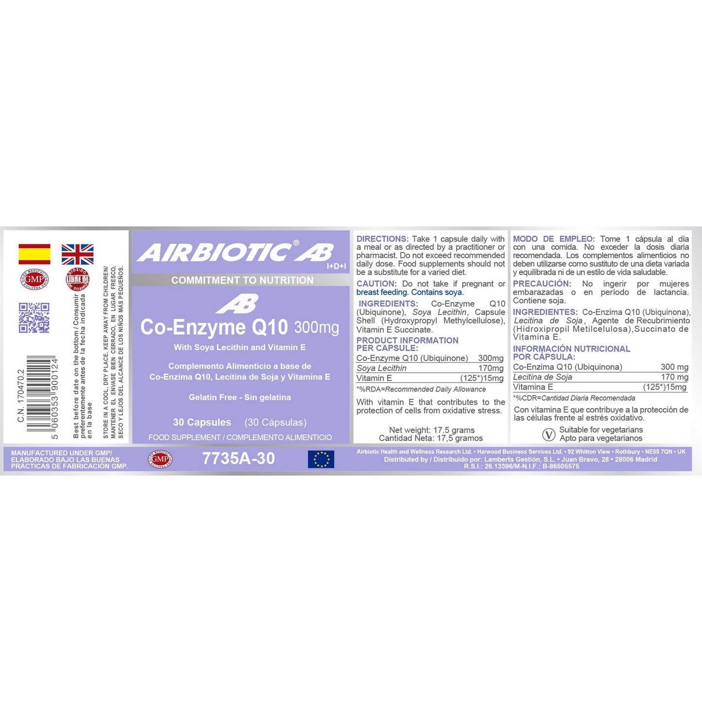 Coenzym Q10 300 mg Airbiotic, 30 Kapseln