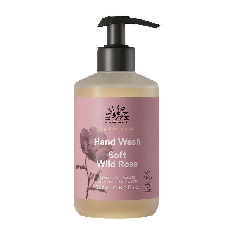 Handtvål med dispenser Soft Wild Rose Urtekram 300 ml