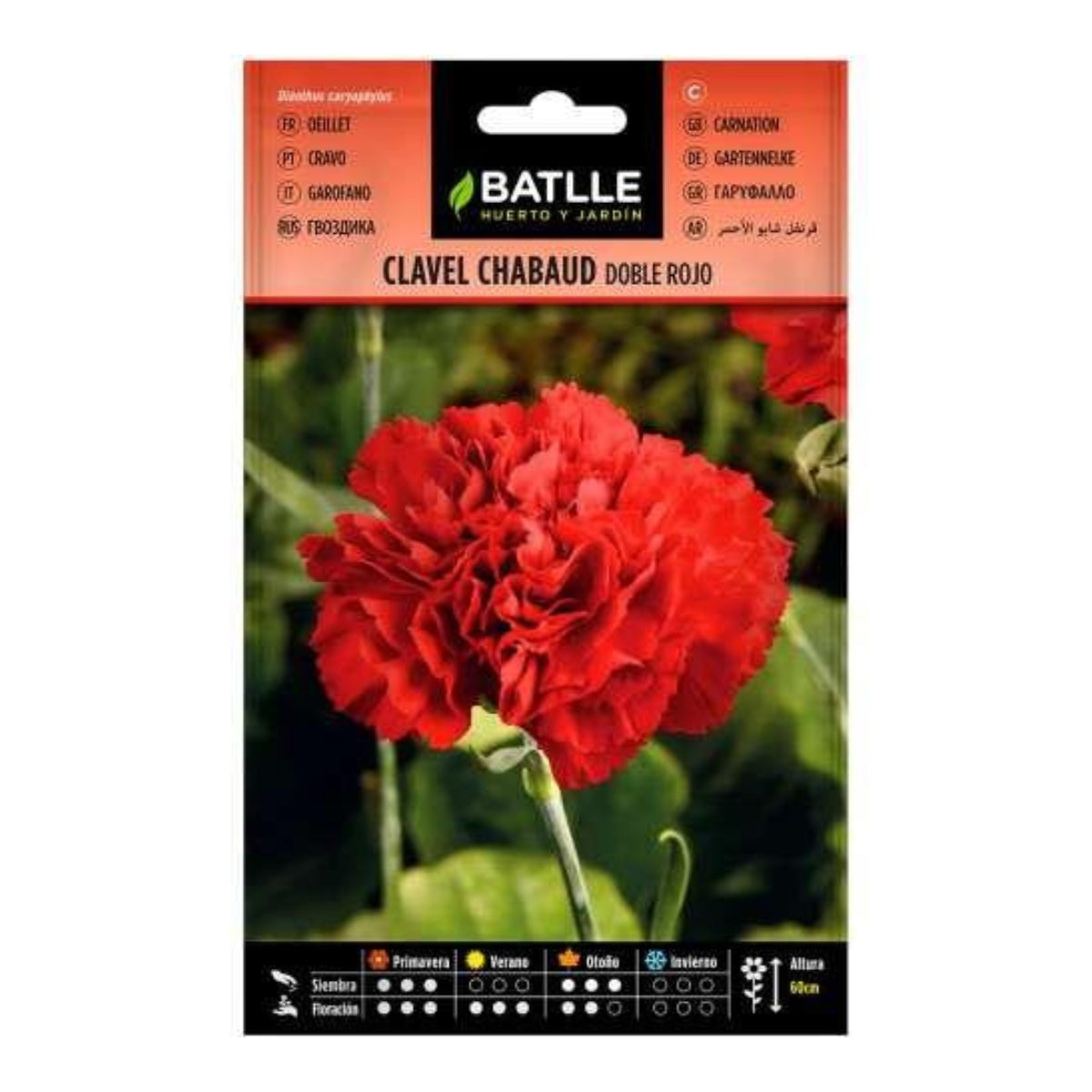Graines de œillet double rouge Batlle