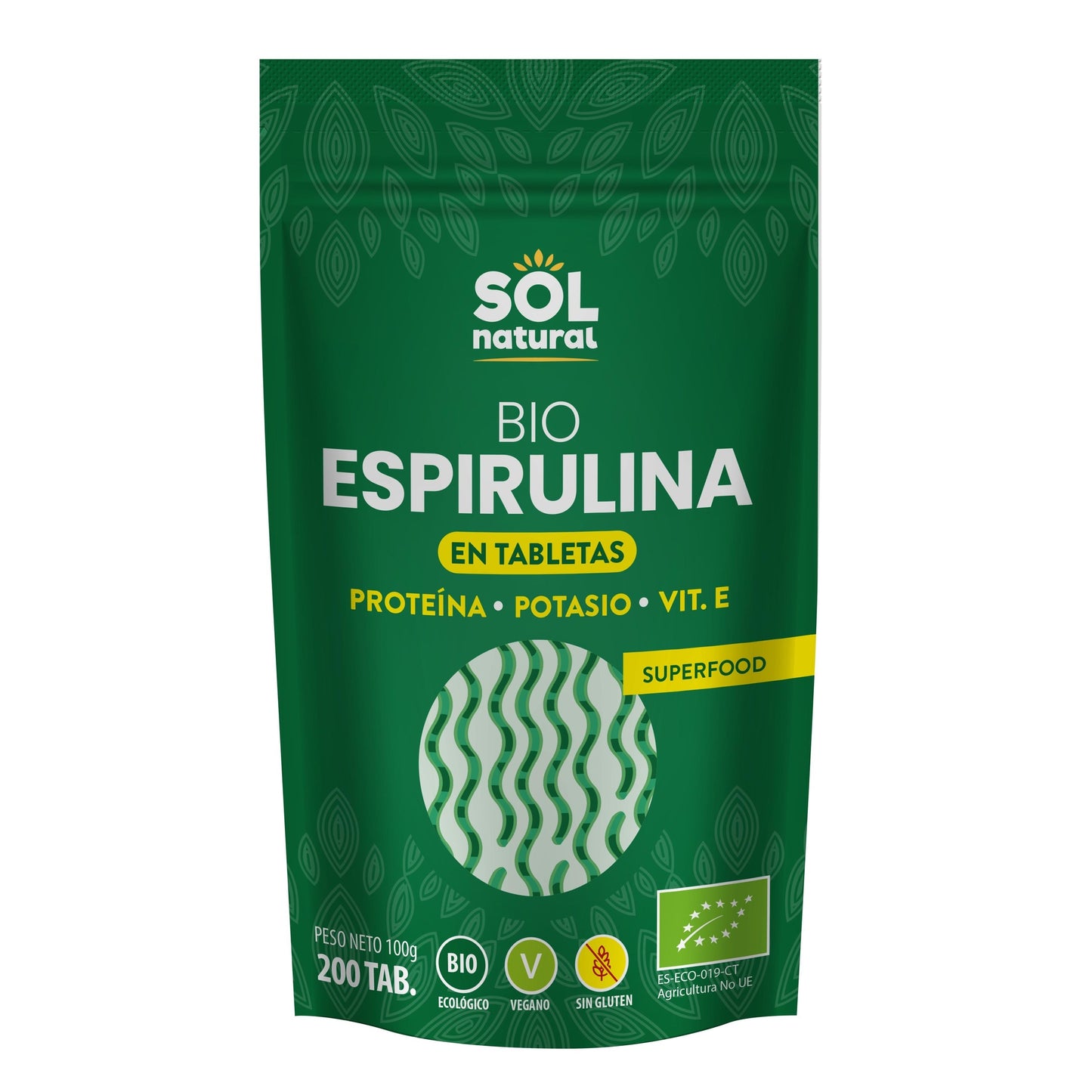Sol Natural Organic Spirulina Tablets 200 pcs