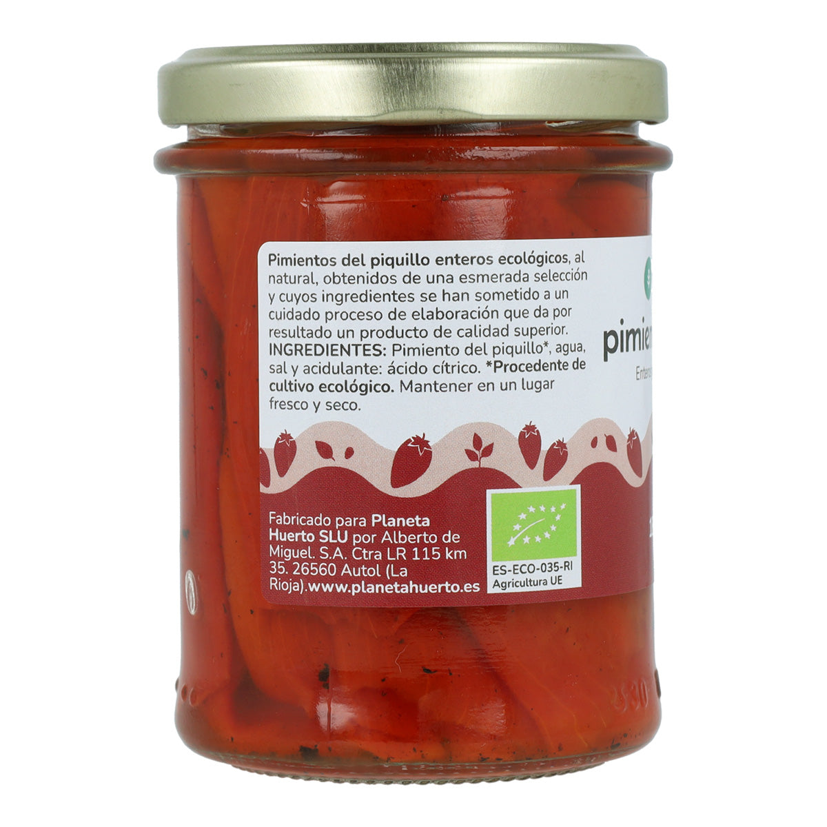 Piment Piquillo Entier ECO Planeta Huerto 185g