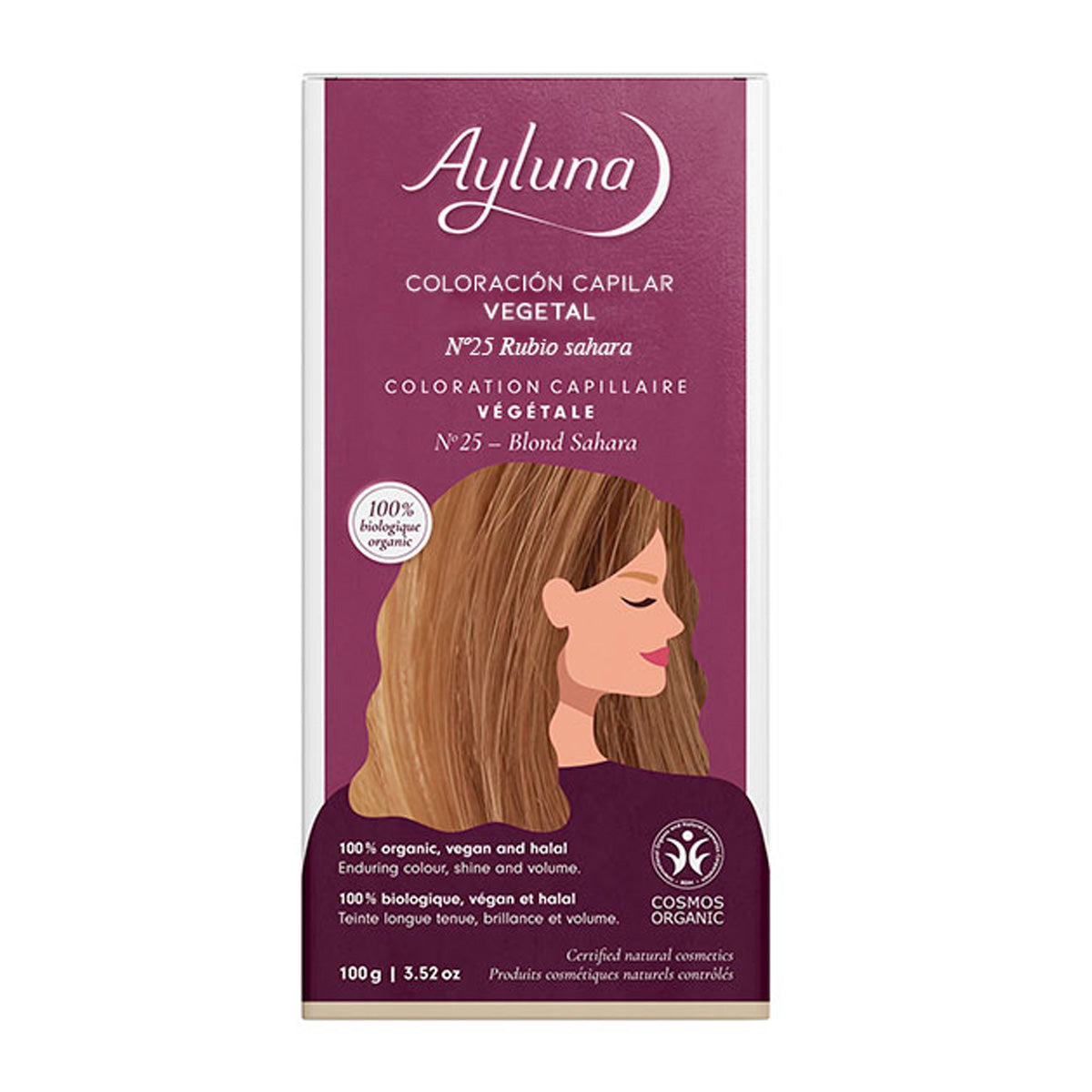 Pflanzliche Haarfarbe 25 Sahara-Blond Ayluna, AYLUNA, 100 g