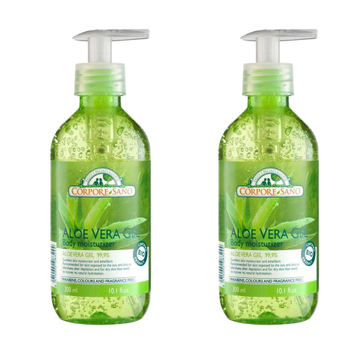 Pack of 2x Corpore Sano Aloe Vera Skin Gel 500 ml