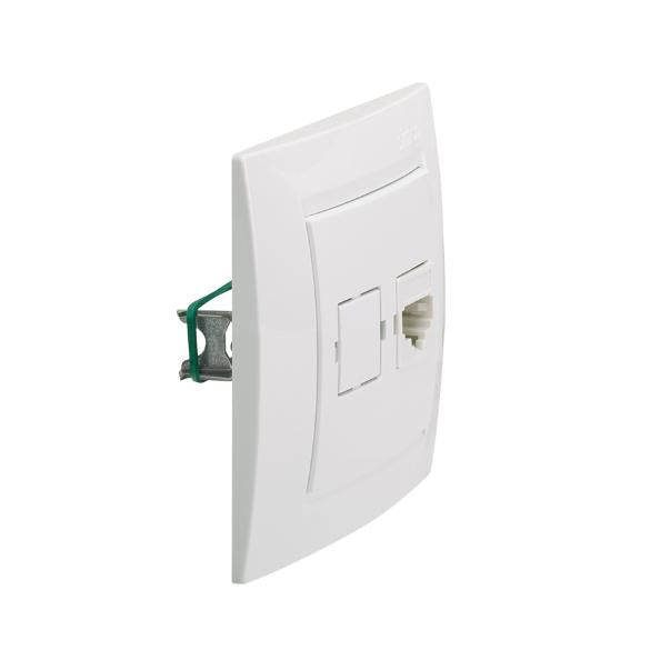 Simon 15 gniazdo telefoniczne białe