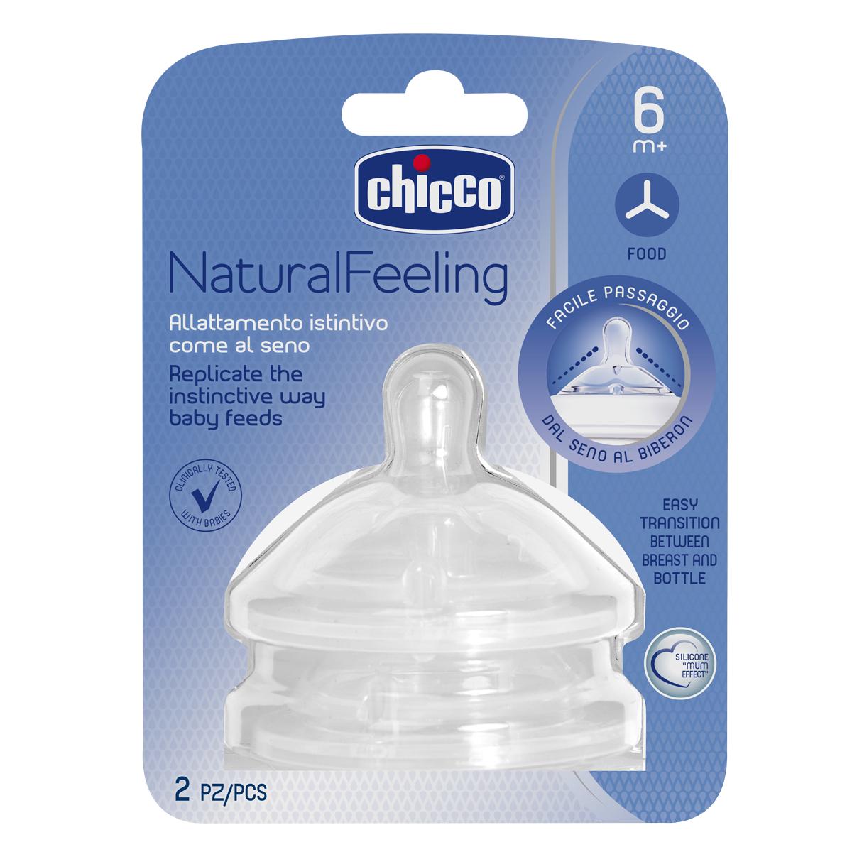 NaturalFeeling-napp för gröt, 2 st, 6 m+ Chicco