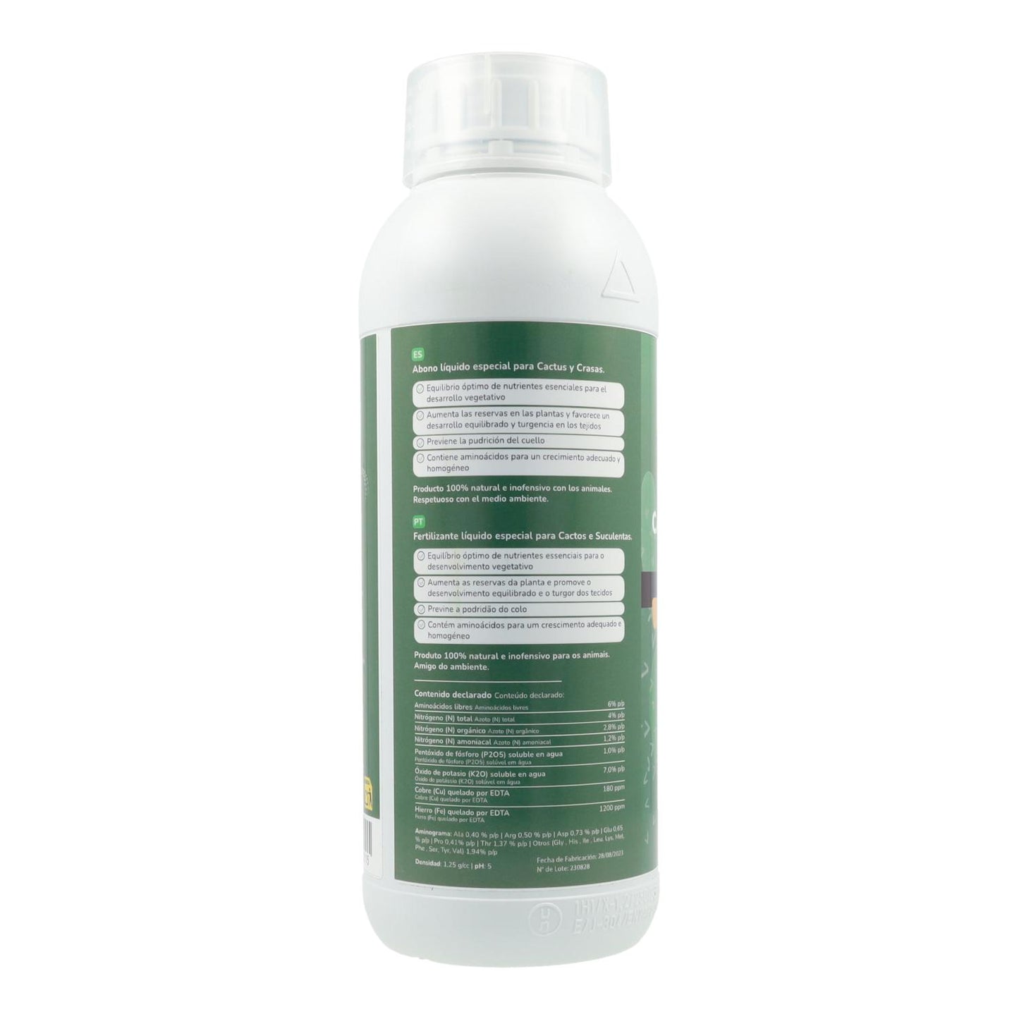 Cactus and Crasas Liquid Fertilizer Planeta Huerto 1 l