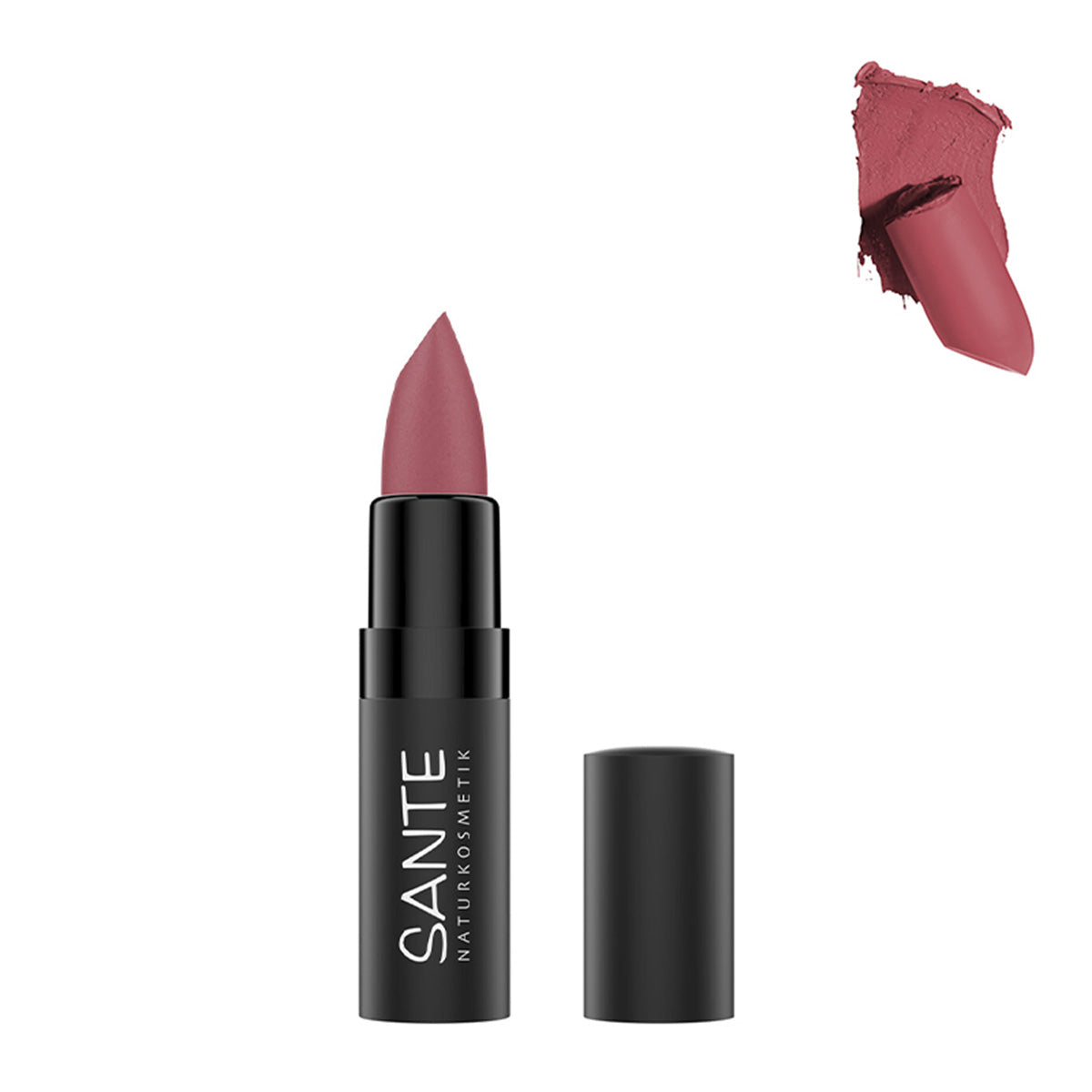 Matte Lippenstift 02 Dusty Rose, Sante, 4,5 g