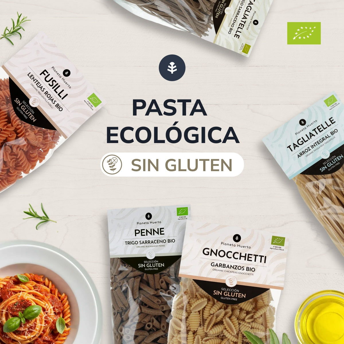 Glutenvrije ECO-spiraaltjes van boekweit Planeta Huerto 500 g