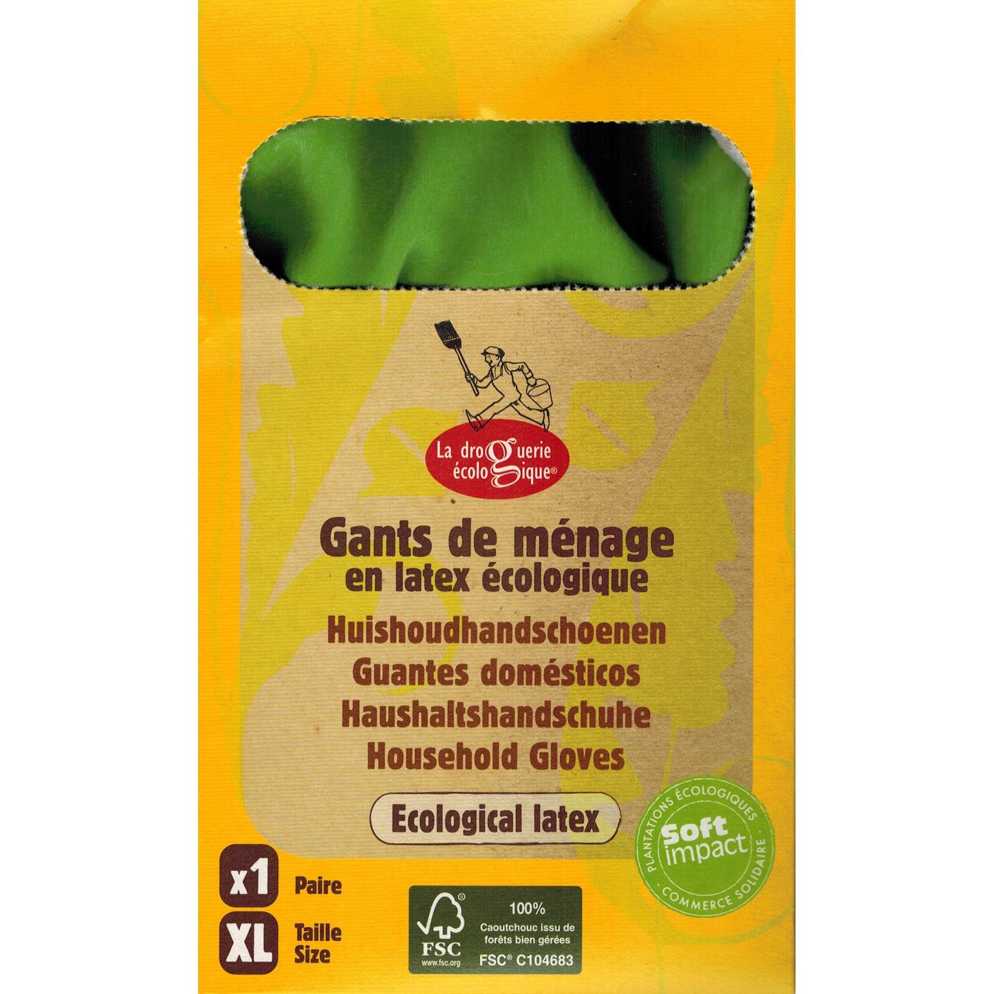 FSC latex gloves La Droguerie Écologique size M