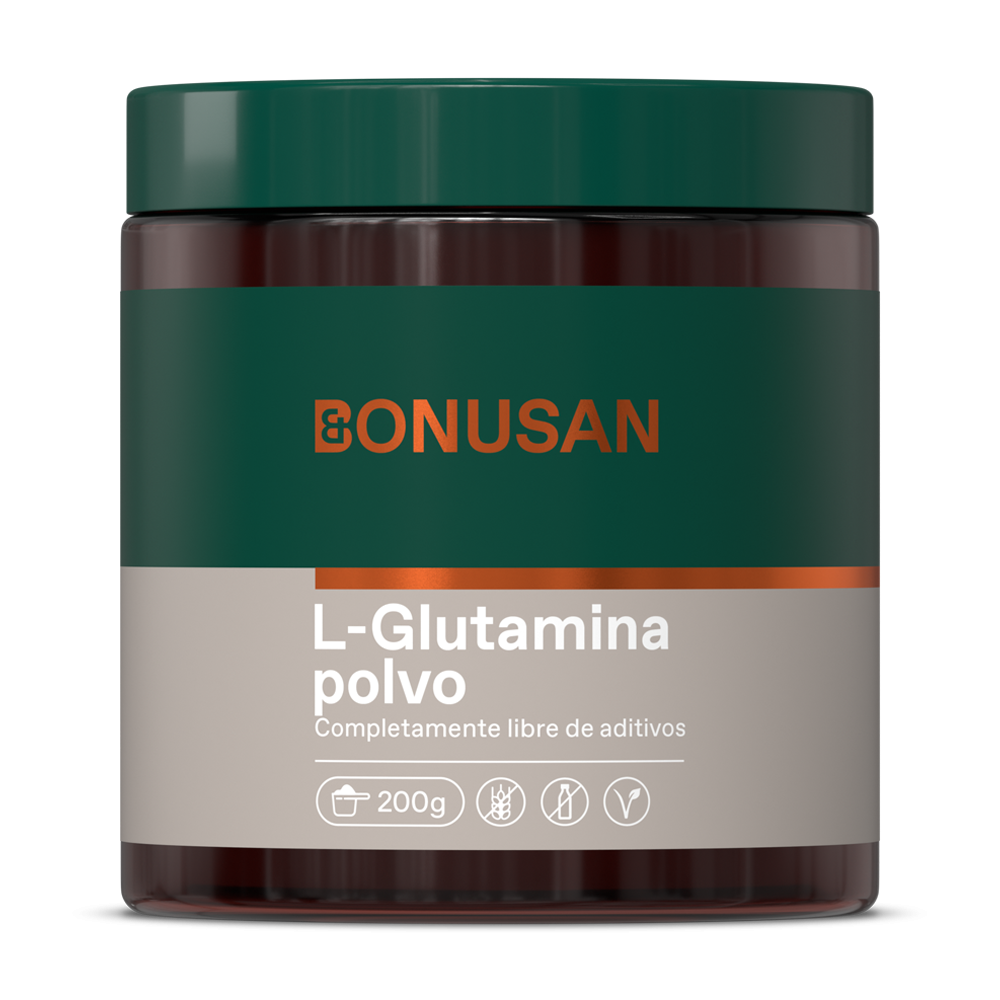 2er-Pack L-Glutamin-Pulver Bonusan, 200 Gramm Pulver