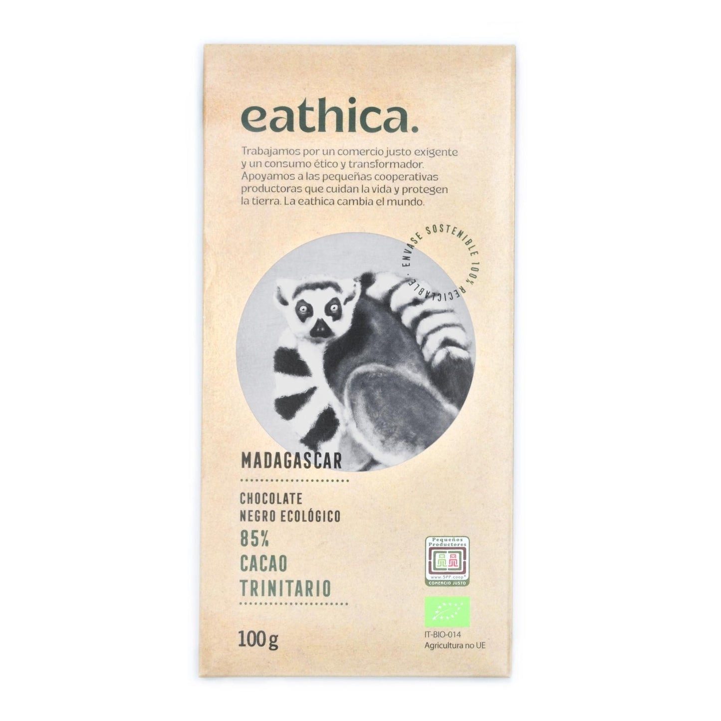 Choklad Eathica 85 % Madagaskar BIO 100 g