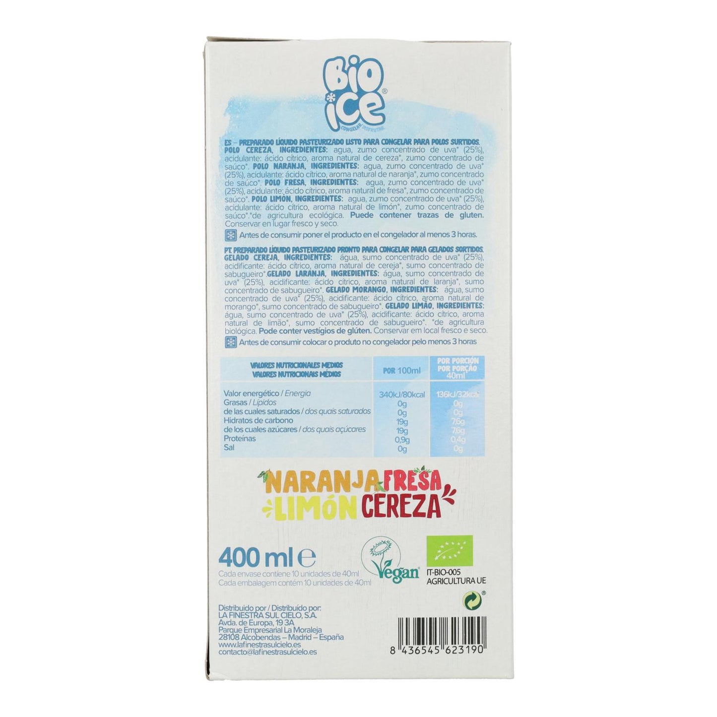 Bio Ice-glasspinnar La Finestra Sul Cielo 400 ml