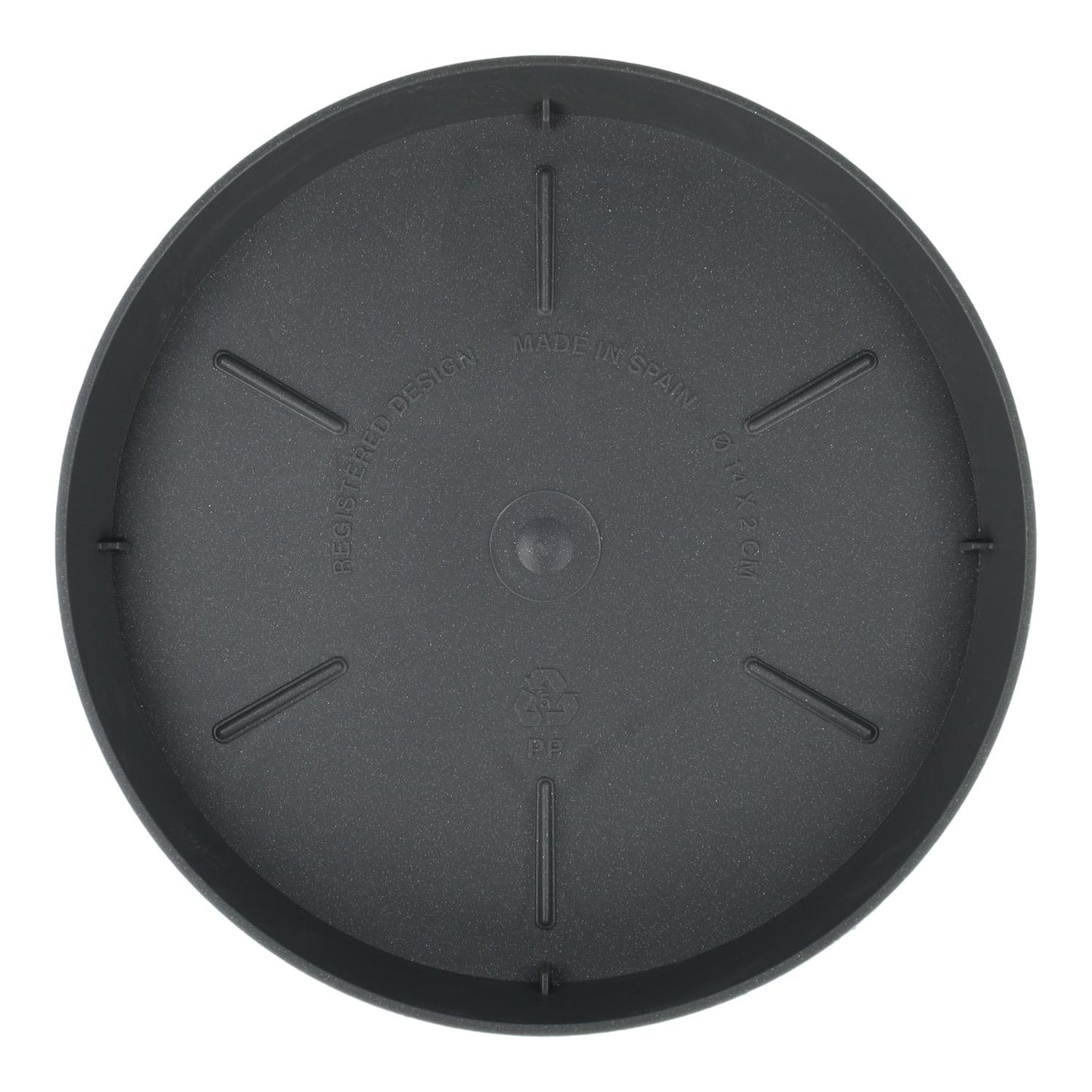 Płytka doniczkowa Tes w kolorze antracytowym D 14 x 2