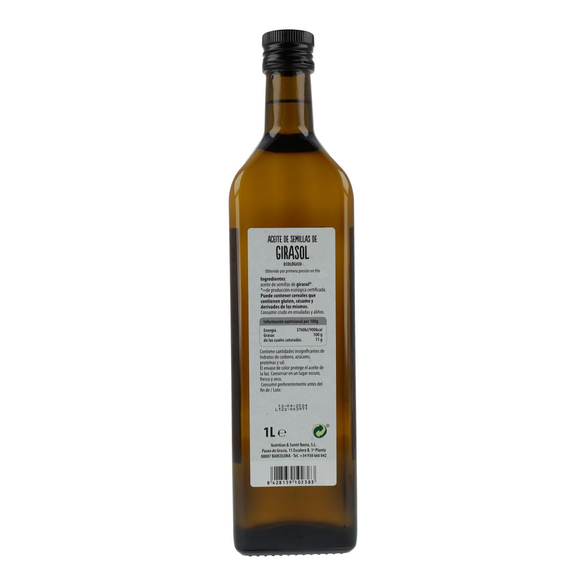 Huile de tournesol biologique, 1 l. Natursoy