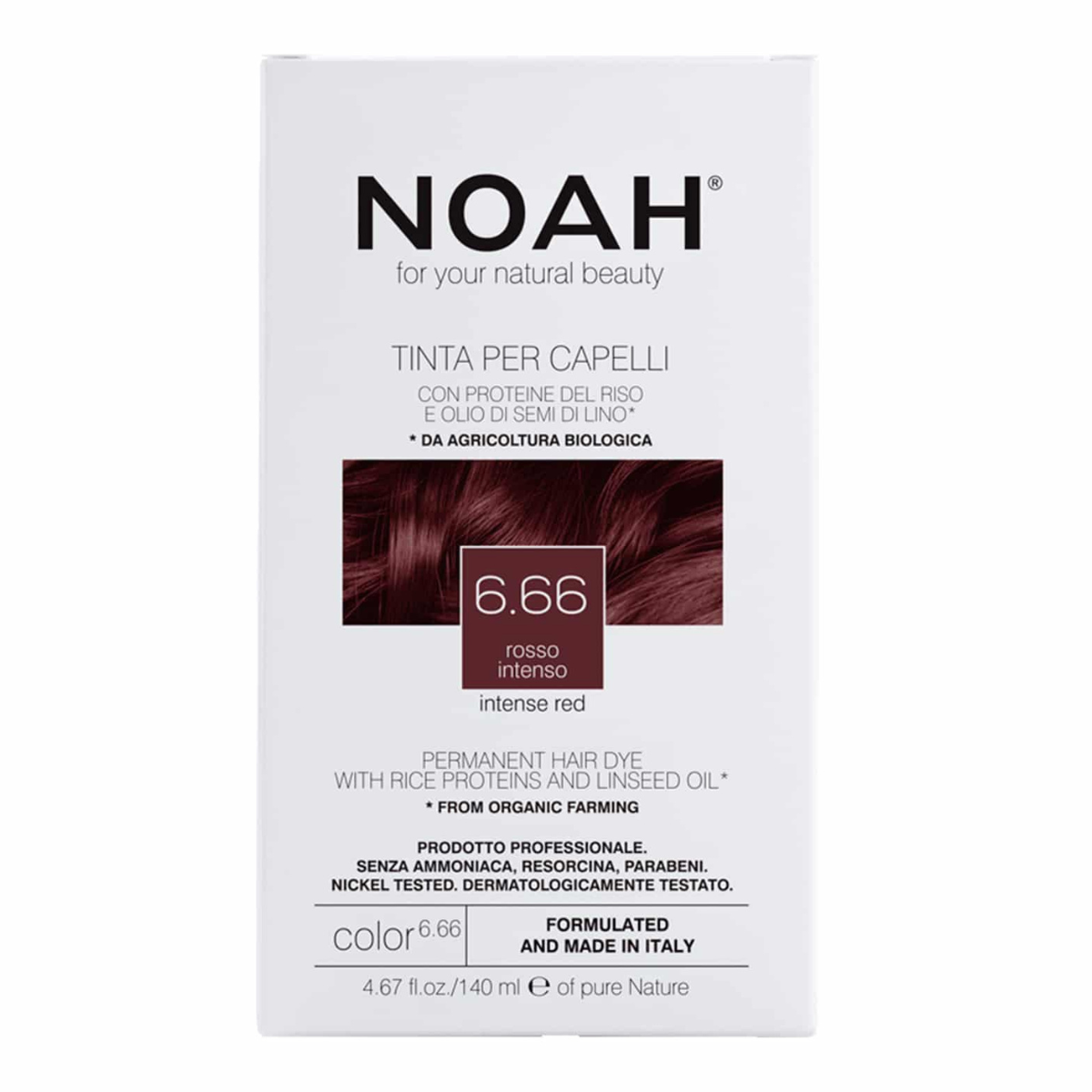 Tinta per capelli castano ramato scuro Noah 140 ml (6,6)