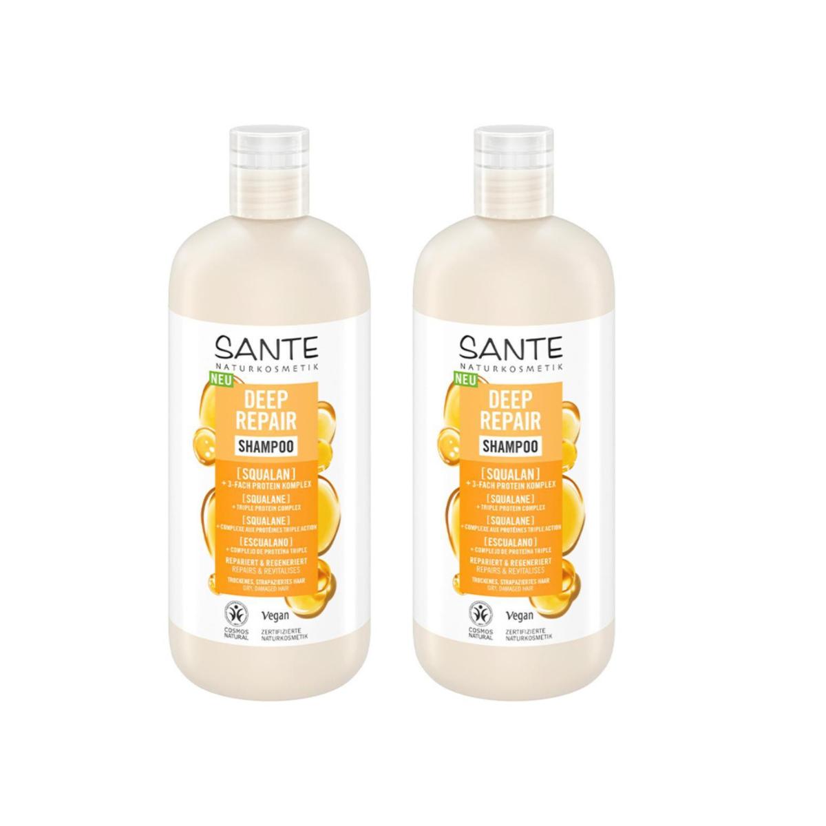 2-pack Sante djupverkande reparerande schukalen-schampo 500 ml