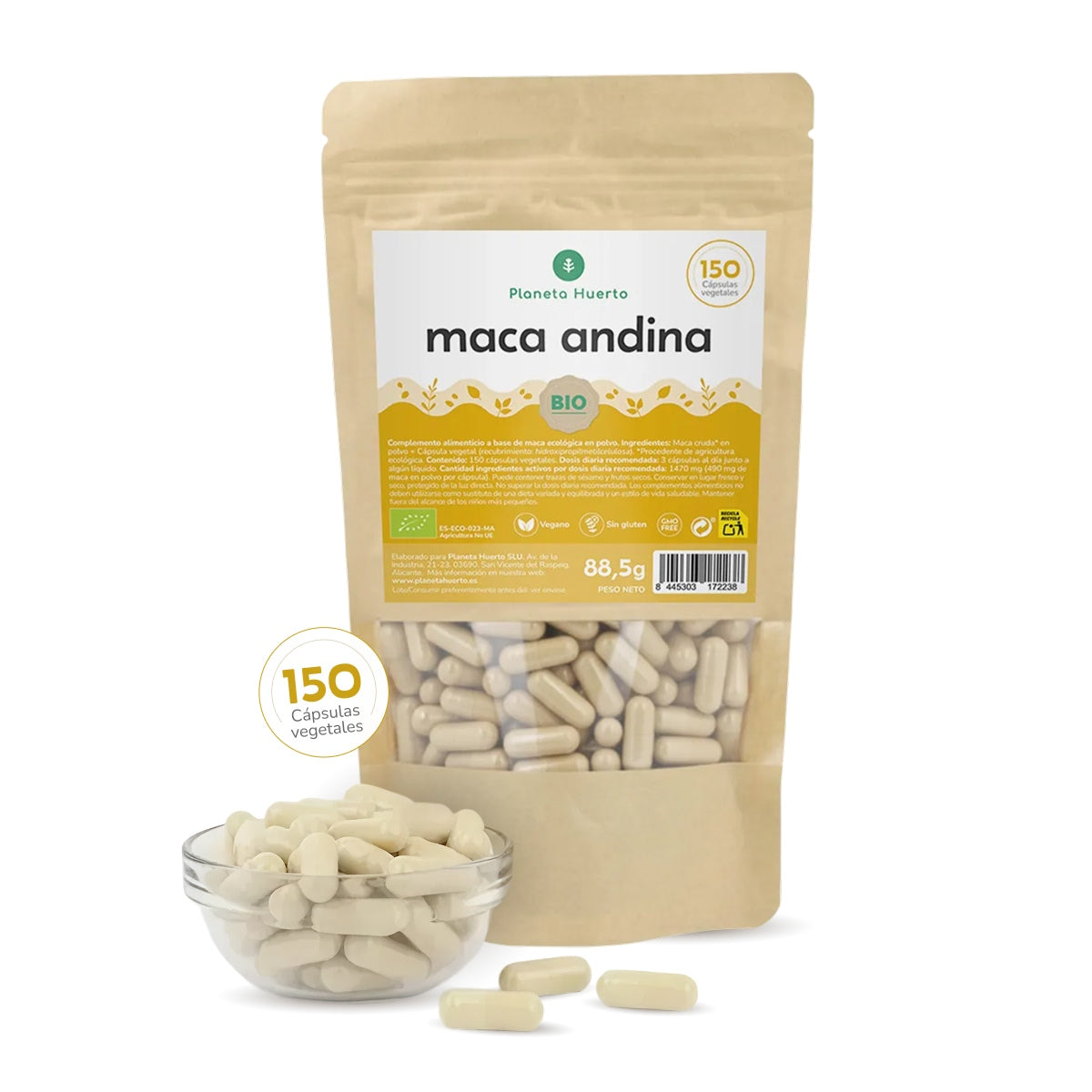 Biologische Maca Planeta Huerto 150 capsules