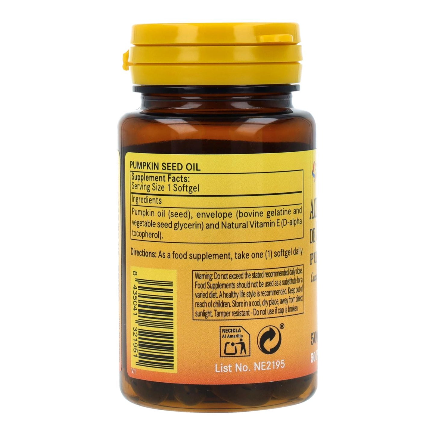 Nature Essential pumpkin seed oil 50 capsules