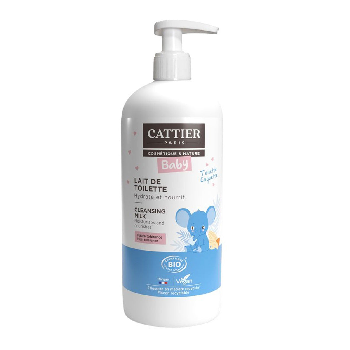 Feuchtigkeitsspendende Reinigungsmilch für Babys Cattier 500 ml